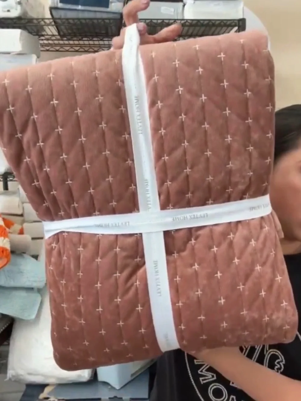 Levtex Quilted Comforter in Dusty Rose